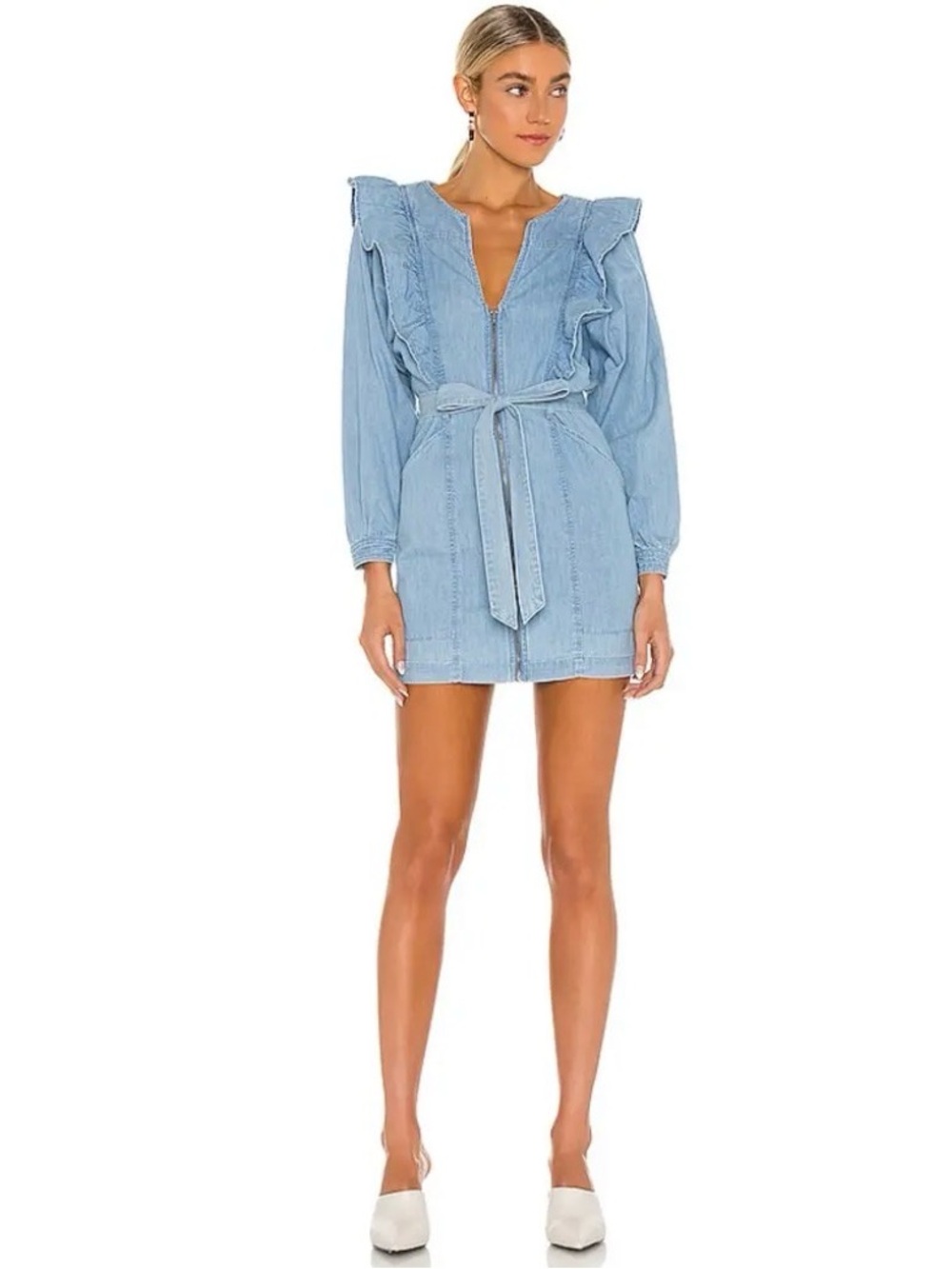 Free People Imogene Denim Mini Dress - Picture 6 of 7